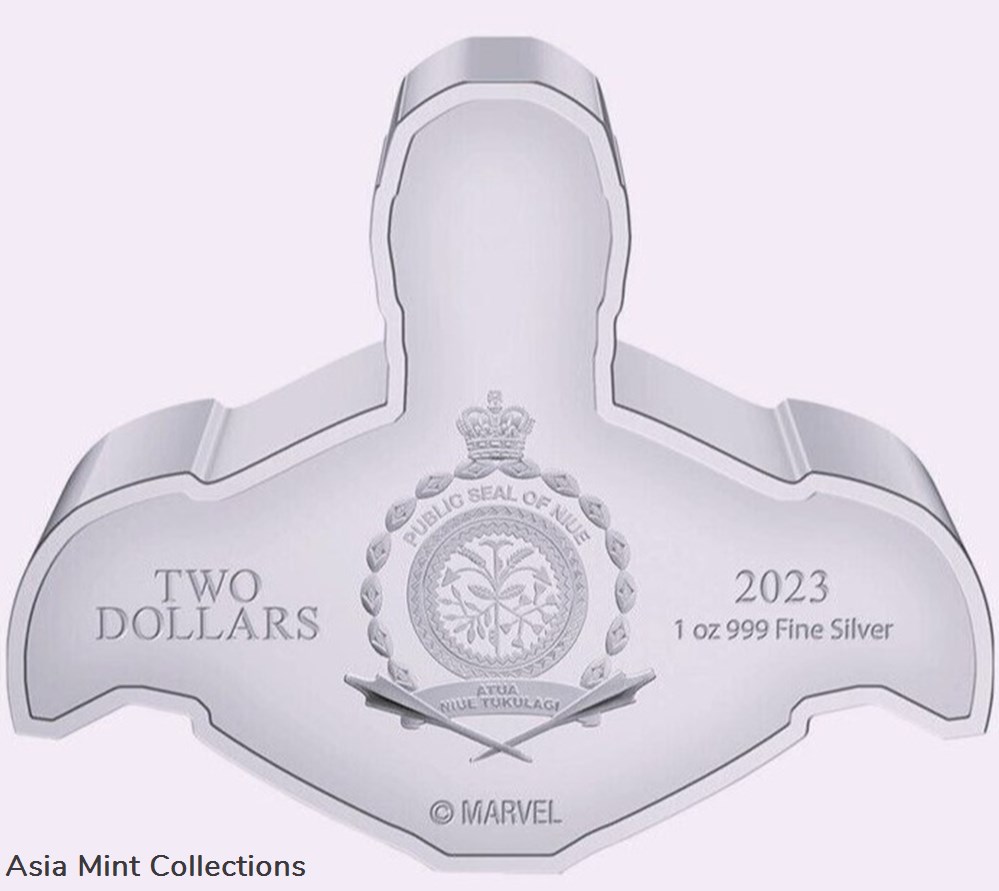 2023 - 1 oz Silver Niue Proof Shape - IRON MAN - Tony Stark - Avengers 2 coins ingots bullion coin 2023 1 oz silver niue proof shape iron man tony stark avengers