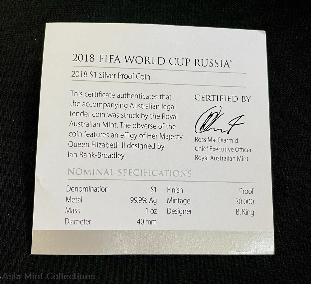 coins ingots bullion 2018 australia fifa world cup russia silver proof coin