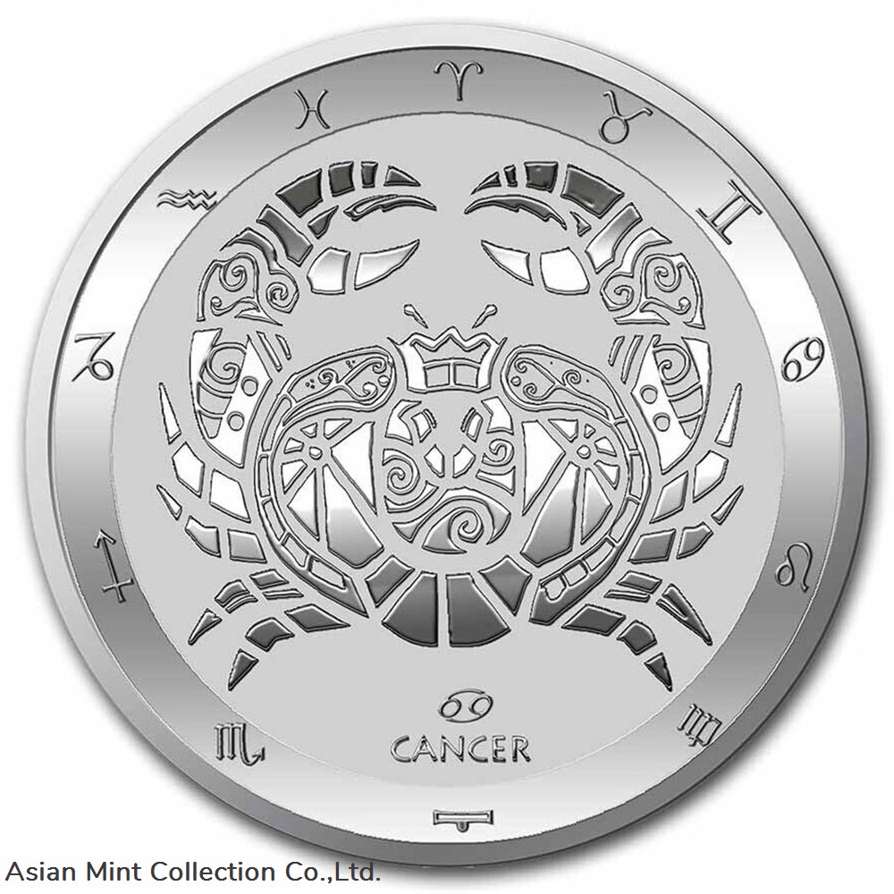 coins ingots bullion coin 2022 tokelau 1 oz 999 silver 5 zodiac series cancer in capsule