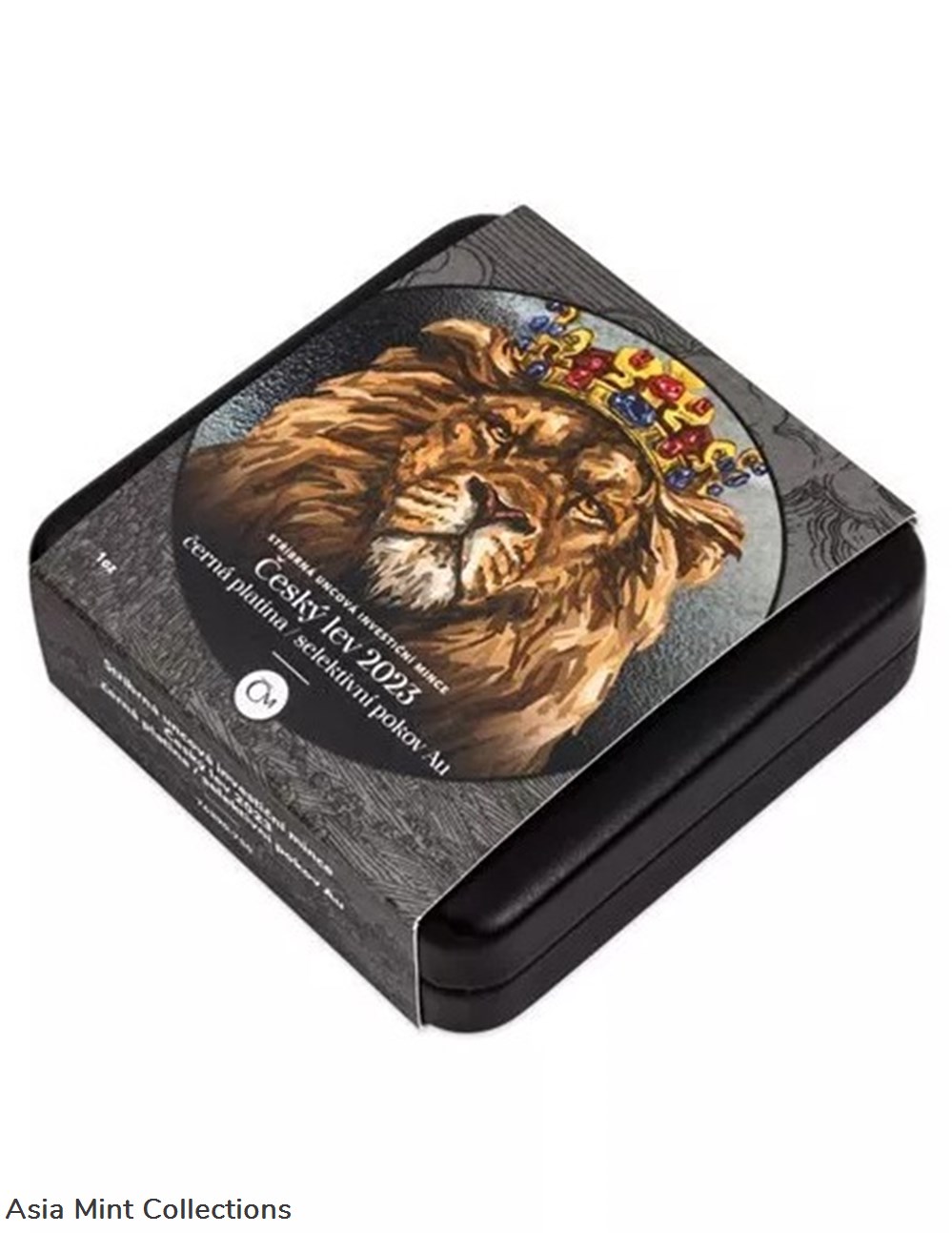 2023 - CZECH LION Black Platinum Gold 1 Oz Silver Coin 2$ Niue 5 coins ingots bullion 2023 czech lion black platinum gold 1 oz silver coin 2 niue