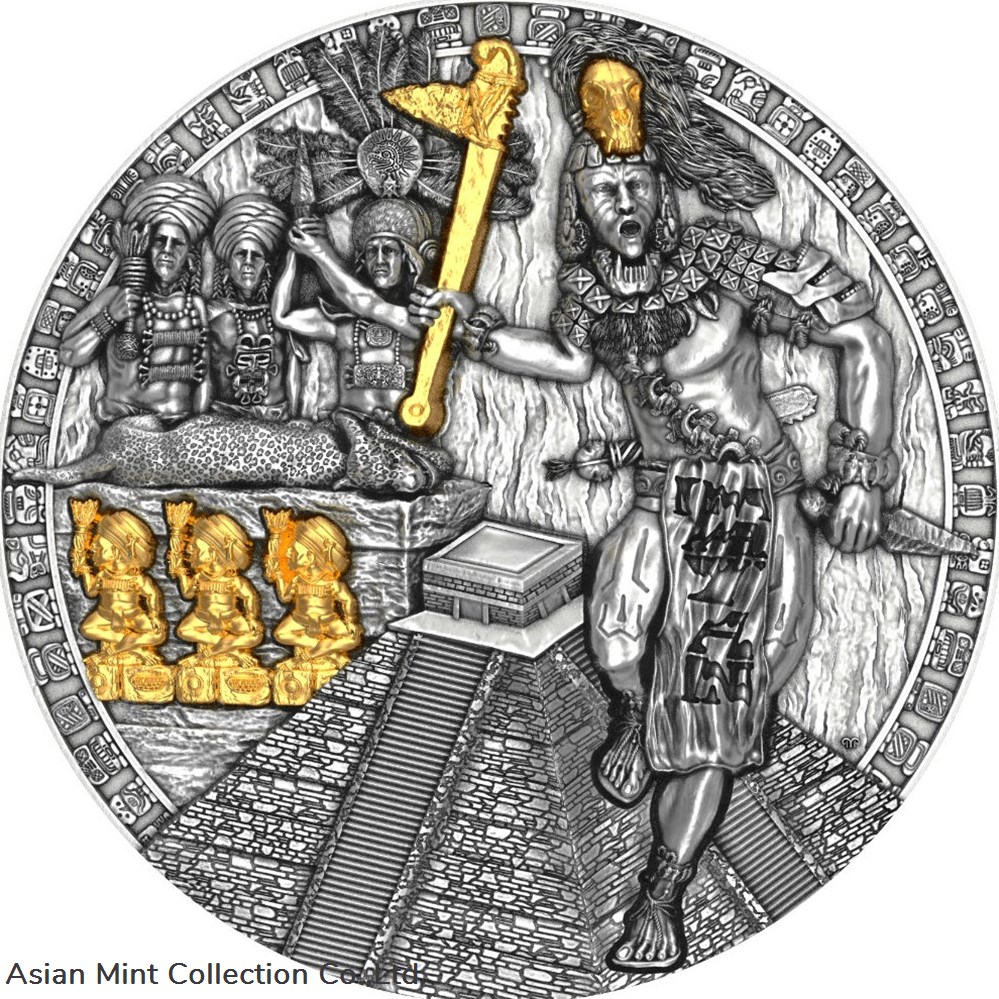 coins ingots bullion 2020 holcan mayan warrior 2 oz antique finish silver coin 5 niue