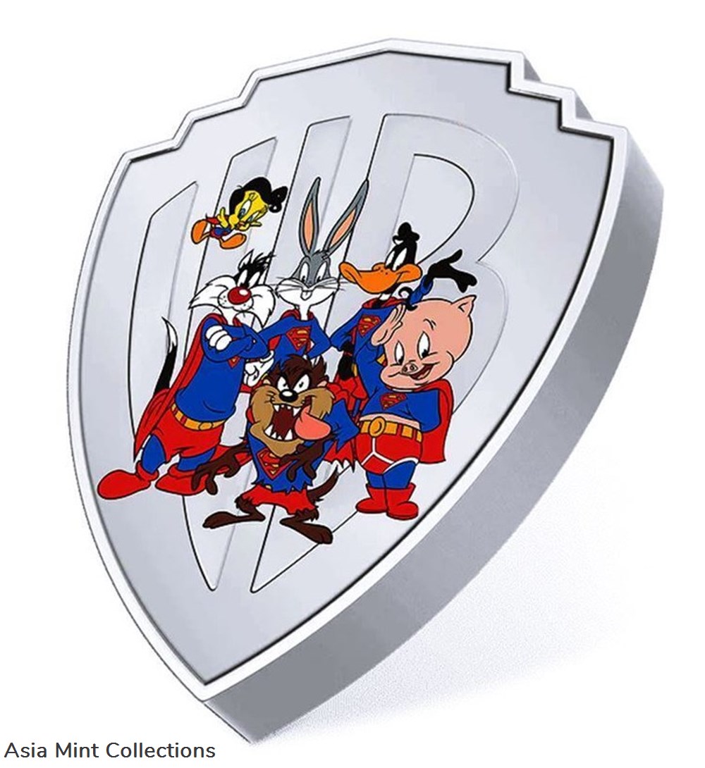 2023 - 2 oz Silver Niue Islands Proof - Looney Tunes MASHUPS - SUPERMAN - NZ$5 2 coins ingots bullion coin 2023 2 oz silver niue islands proof looney tunes mashups superman nz 5
