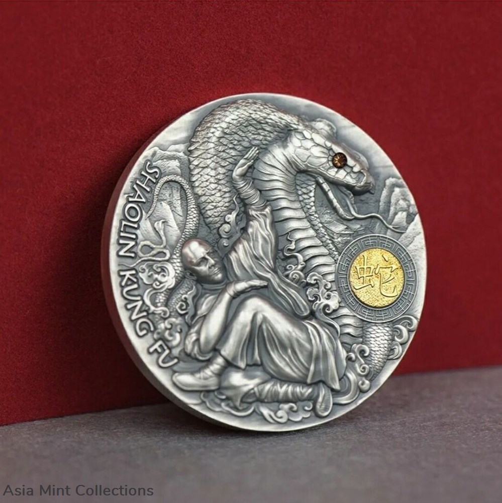 2022 - Shaolin Kung Fu Snake Martial Arts Styles 2 oz Silver Coin Niue 2 coins ingots bullion 2022 shaolin kung fu snake martial arts styles 2 oz silver coin niue