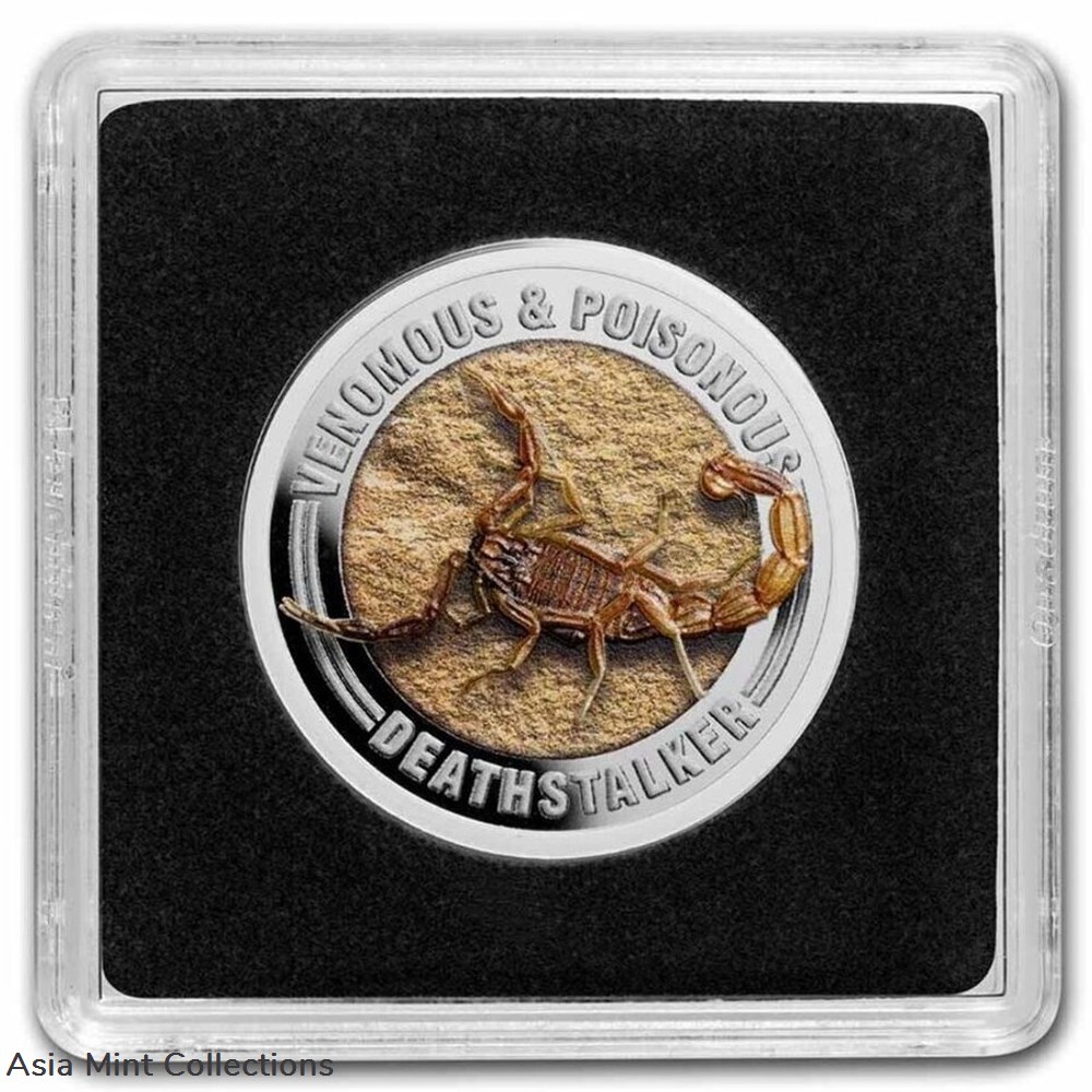 2022 Samoa Venomous & Poisonous Deathstalker 1/2 oz. Silver Colorized Coin 4 coins ingots bullion 2022 samoa venomous poisonous deathstalker 1 2 oz silver colorized coin