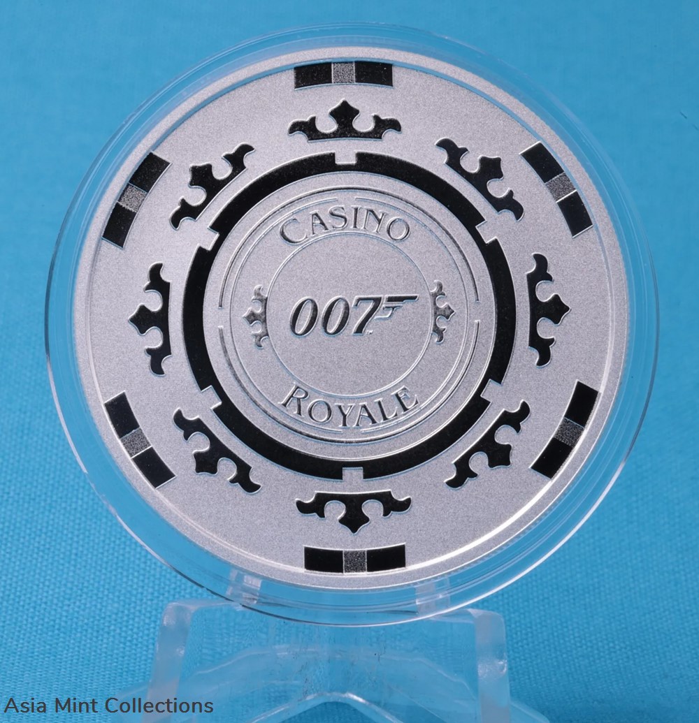 coins ingots bullion coin 2023 tuvalu 1 oz 9999 silver james bond 007 casino royal ship st bu