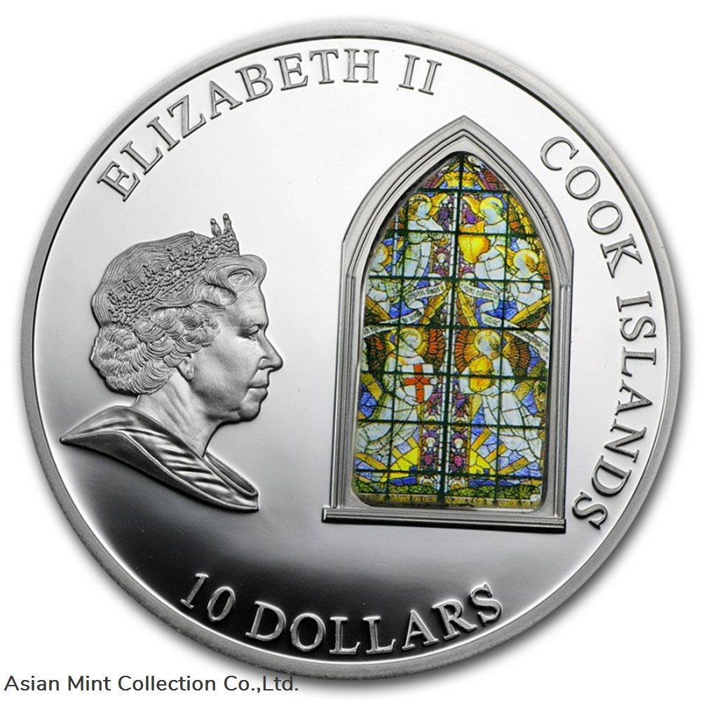 2011 - Cook Islands,10$,Windows Of Heaven, London Westminster Abbey,Silver Coin. 2 coins ingots bullion 2011 cook islands 10 windows of heaven london westminster abbey silver coin