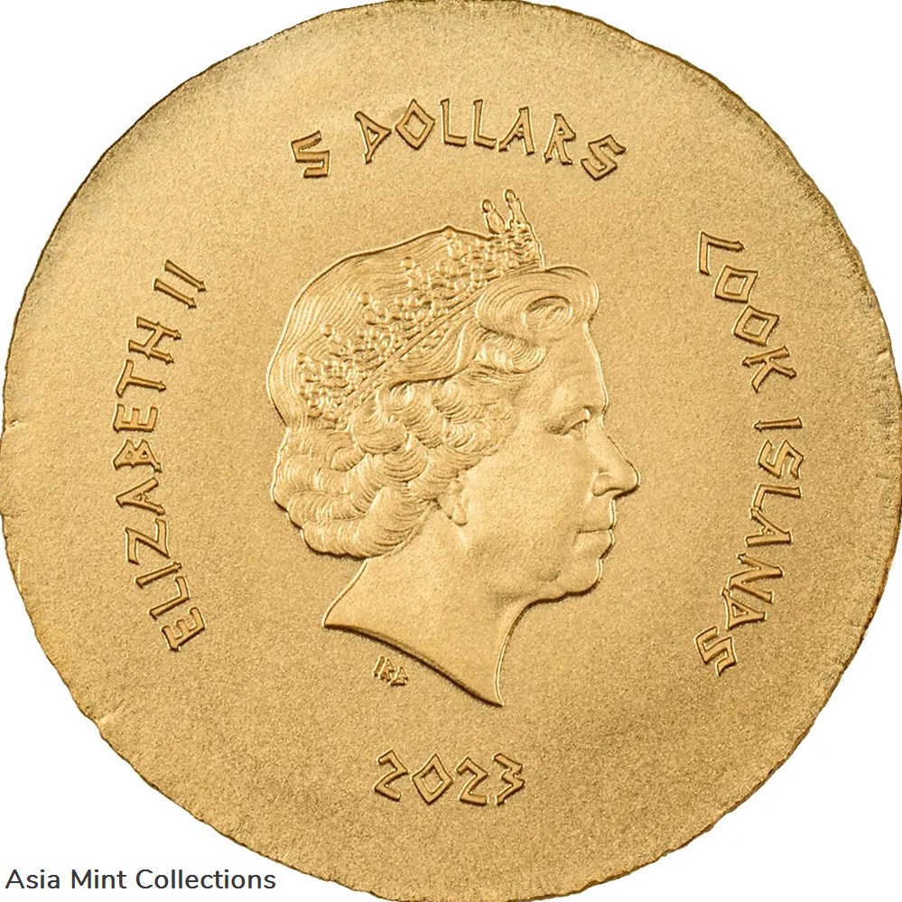 2023 Cook Islands Ancient Greece Pan Panticapaeum 1/2g Gold Silk Finish Coin 2 coins ingots bullion 2023 cook islands ancient greece pan panticapaeum 1 2g gold silk finish coin