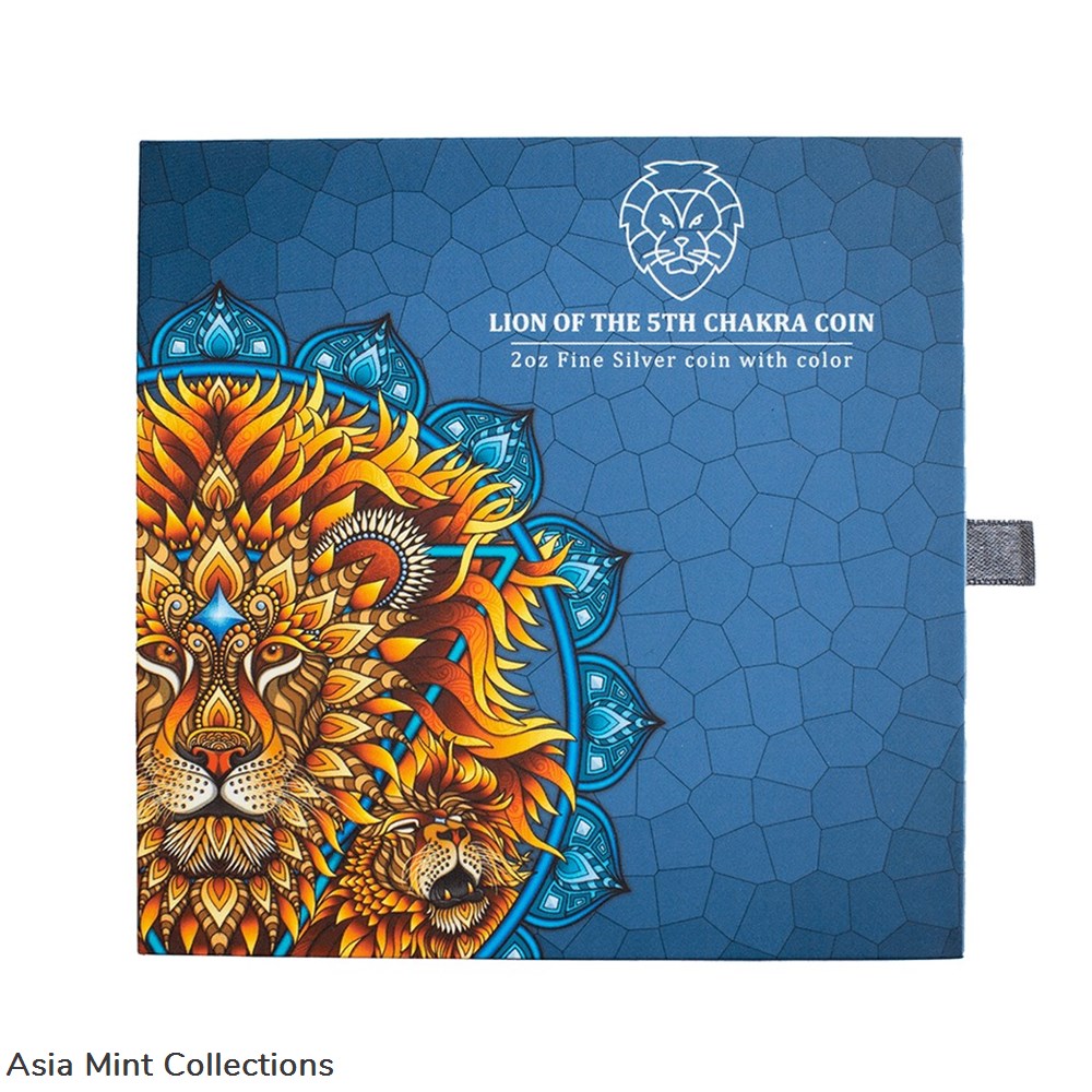 2023 Solomon Islands Lion of the 5th Chakra 2oz Silver Colorized Coin 6 coins ingots bullion 2023 solomon islands lion of the 5th chakra 2oz silver colorized coin