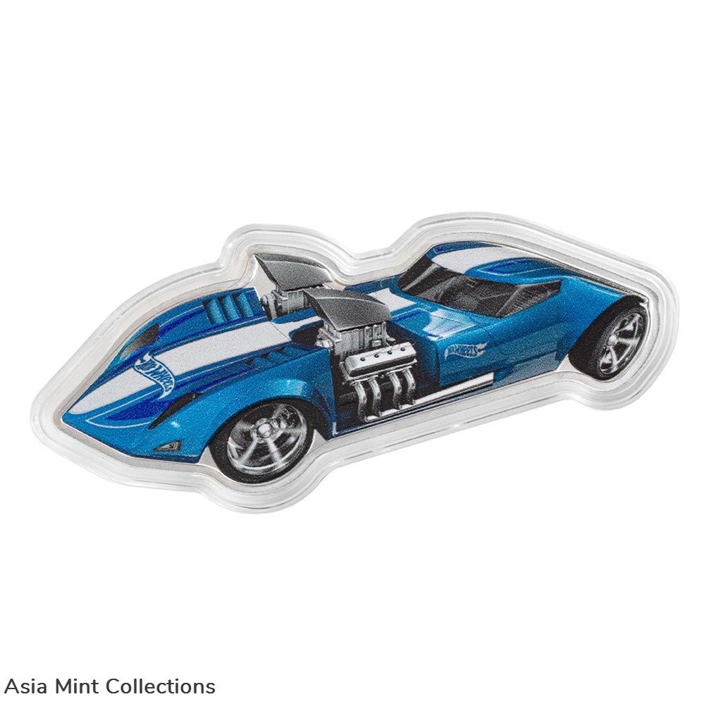 2023 ~ Hot Wheels™ Twin Mill Shaped ~ 1oz. Pure Silver Coin coins ingots bullion 2023 hot wheels twin mill shaped 1oz pure silver coin