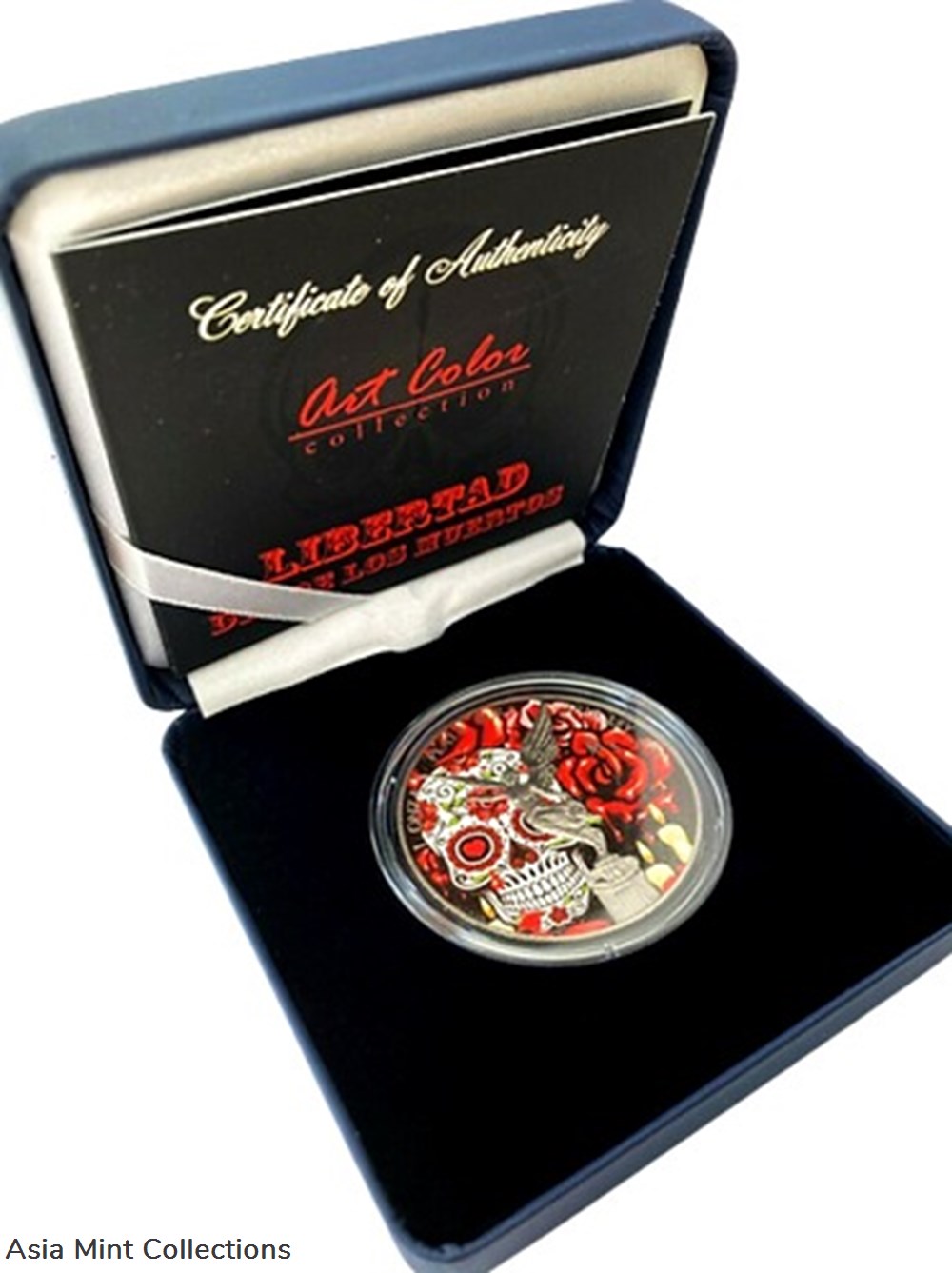 2018 - 1 oz 999 Silver Mexican Libertad Dia de los Muertos Colorized & Ruthenium Plated 3 coins ingots bullion coin 2018 1 oz 999 silver mexican libertad dia de los muertos colorized ruthenium plated