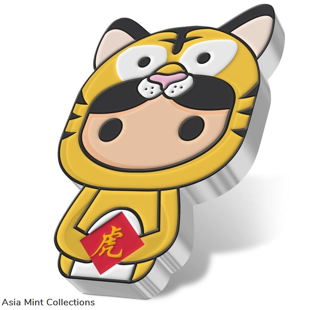 2022 - Niue - 1 Oz Silver Proof - Chibi Lunar Series Year of the Tiger 3 coins ingots bullion coin 2022 niue 1 oz silver proof chibi lunar series year of the tiger