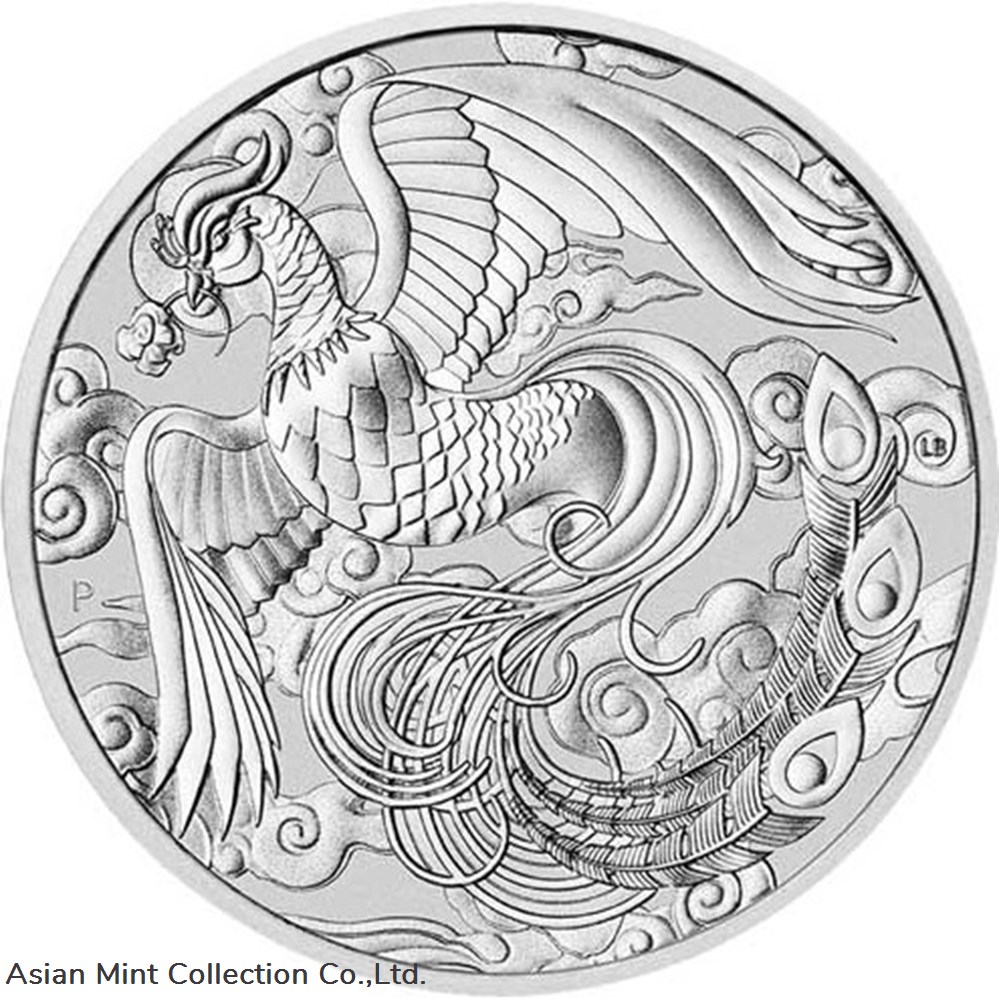 2022 - 1 oz Australian Silver Chinese Myths and Legends Phoenix Coin (BU) coins ingots bullion 2022 1 oz australian silver chinese myths and legends phoenix coin bu