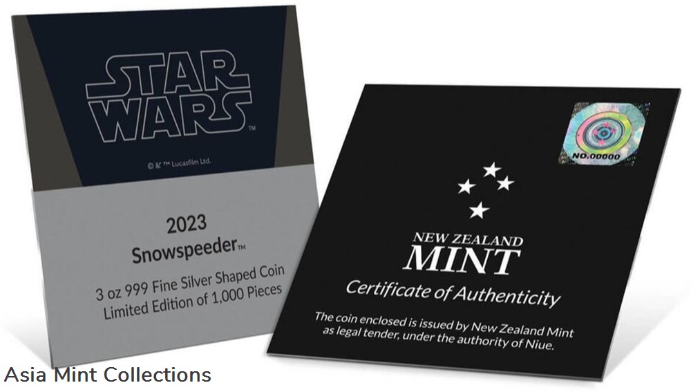 2023 Niue Star Wars Mandalorian Vehicle Snowspeeder 3oz Silver Antiqued Coin 6 coins ingots bullion 2023 niue star wars mandalorian vehicle snowspeeder 3oz silver antiqued coin