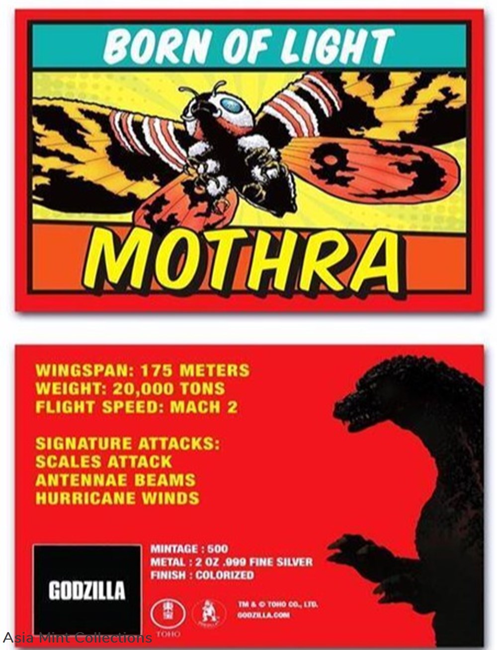 coins ingots bullion ingot 2023 2 oz silver niue proof color godzilla vs mothra godzilla series 5 nzd