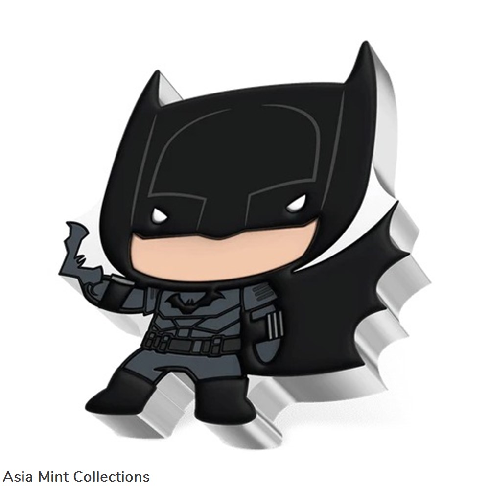 2022 NZM Niue Chibi The BATMAN Movie 1oz 999 Fine Silver Proof colour coin OMP. 2 coins ingots bullion 2022 nzm niue chibi the batman movie 1oz 999 fine silver proof colour coin omp