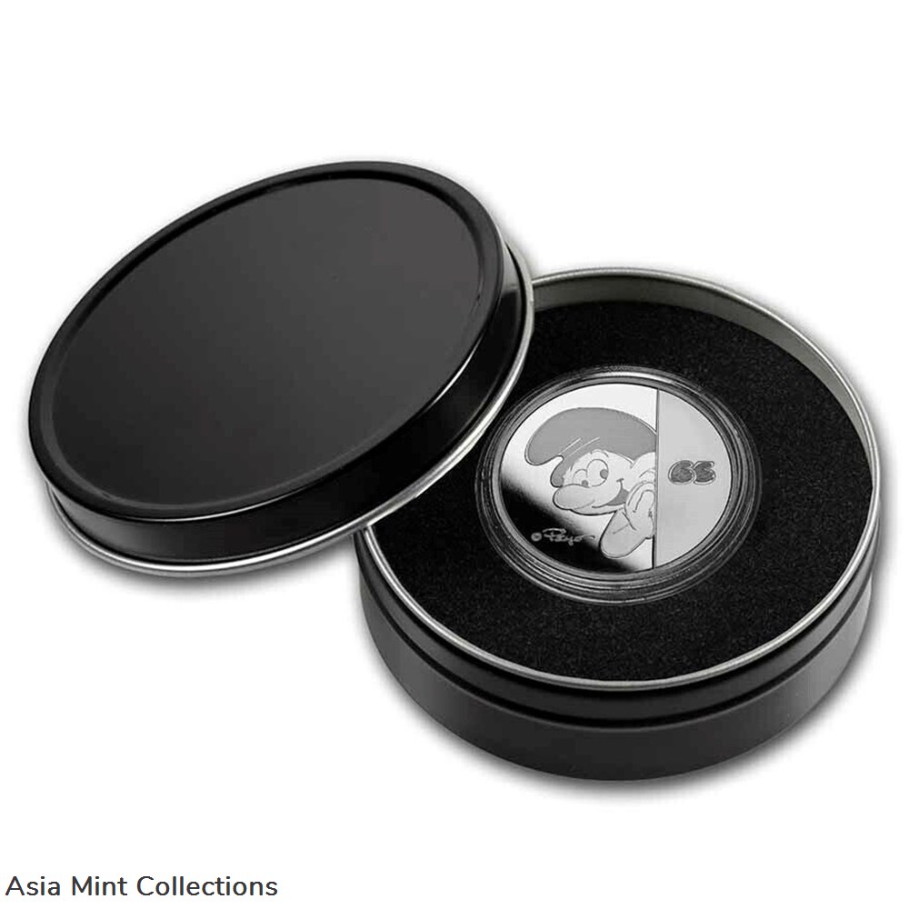 2023 - Smurfs Smurfs 65th Anniversary 1oz 999 Silver Niue Proof with Original Packaging 4 coins ingots bullion coin 2023 smurfs smurfs 65th anniversary 1oz 999 silver niue proof with original packaging