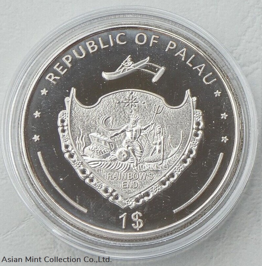 2011 - Endangered Wildlife Longnose Hawkfish $1 BU Color Palau coins ingots bullion silver coin 2011 endangered wildlife longnose hawkfish 1 bu color palau