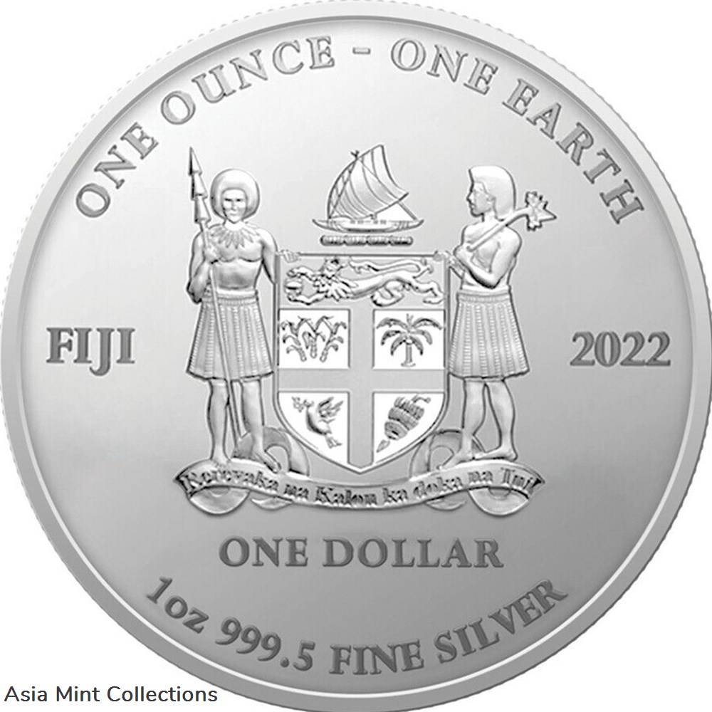 coins ingots bullion 2022 1 oz silver 1 fiji glow in the dark skeleton earth colored coin