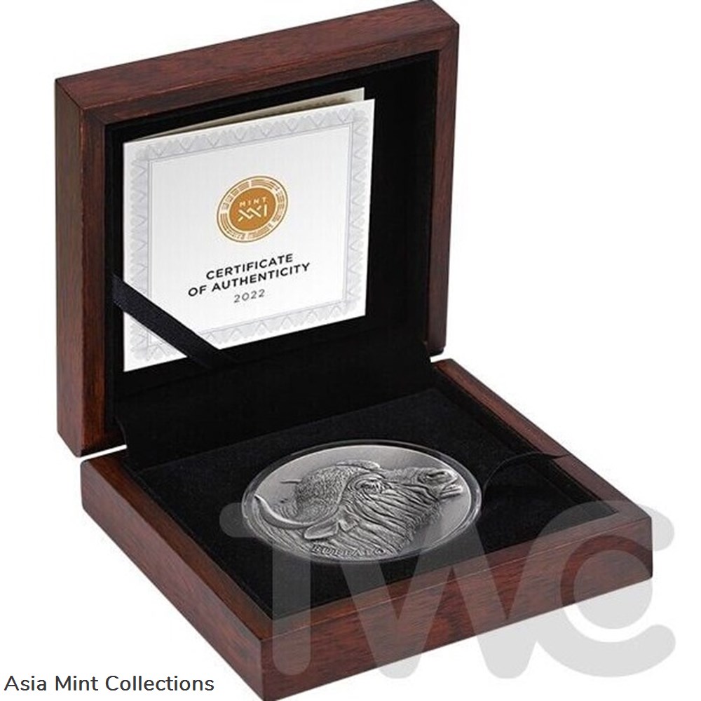 2022 - Buffalo Expressions of Wildlife 2 oz Antique finish Silver Coin Cameroon 3 coins ingots bullion 2022 buffalo expressions of wildlife 2 oz antique finish silver coin cameroon