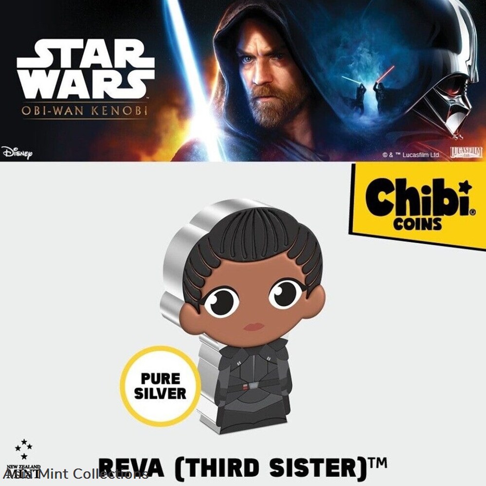 2022 Niue Star Wars Reva Third Sister 1oz Silver Colorized Proof Chibi Coin coins ingots bullion 2022 niue star wars reva third sister 1oz silver colorized proof chibi coin