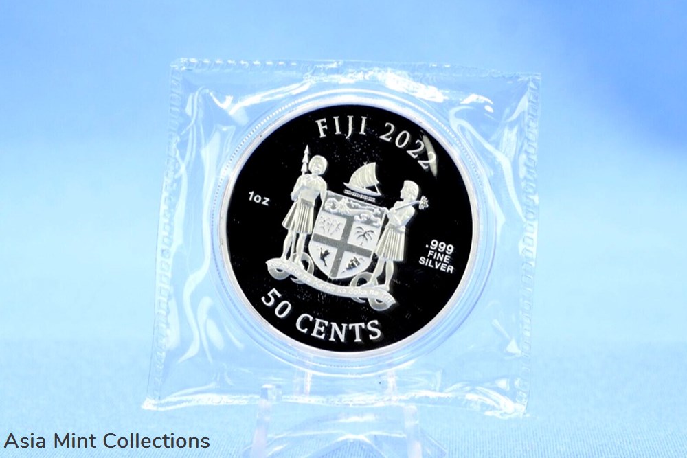 2022 - 1 oz 999 Silver Fiji 50 Cents Samurai Ancient Warriors Silver Coin ST/BU- 4 coins ingots bullion 2022 1 oz 999 silver fiji 50 cents samurai ancient warriors silver coin st bu