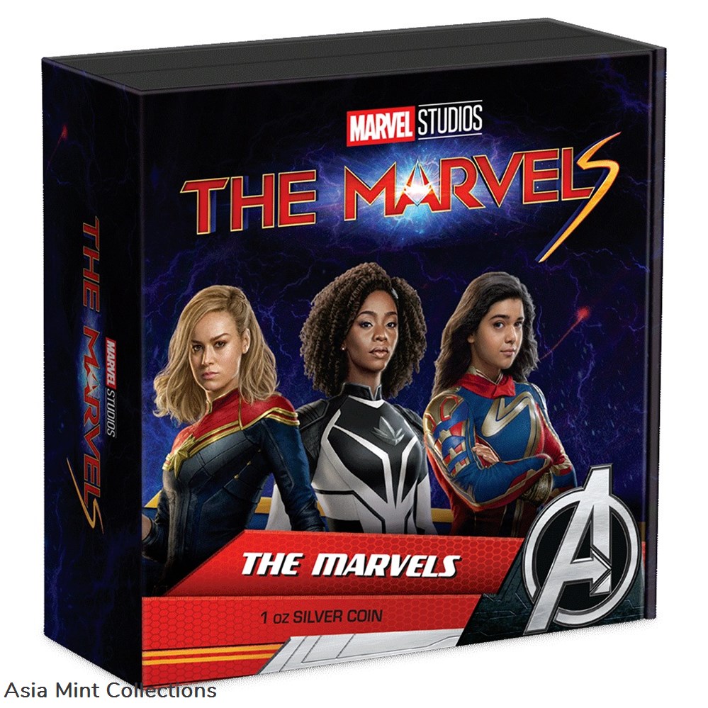 coins ingots bullion 2023 niue marvel studios the marvels 1oz silver colorized proof coin