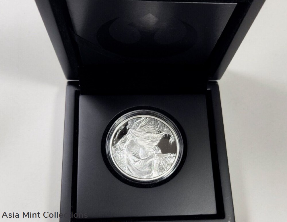 coins ingots bullion 2016 star wars yoda 1oz silver proof disney coin