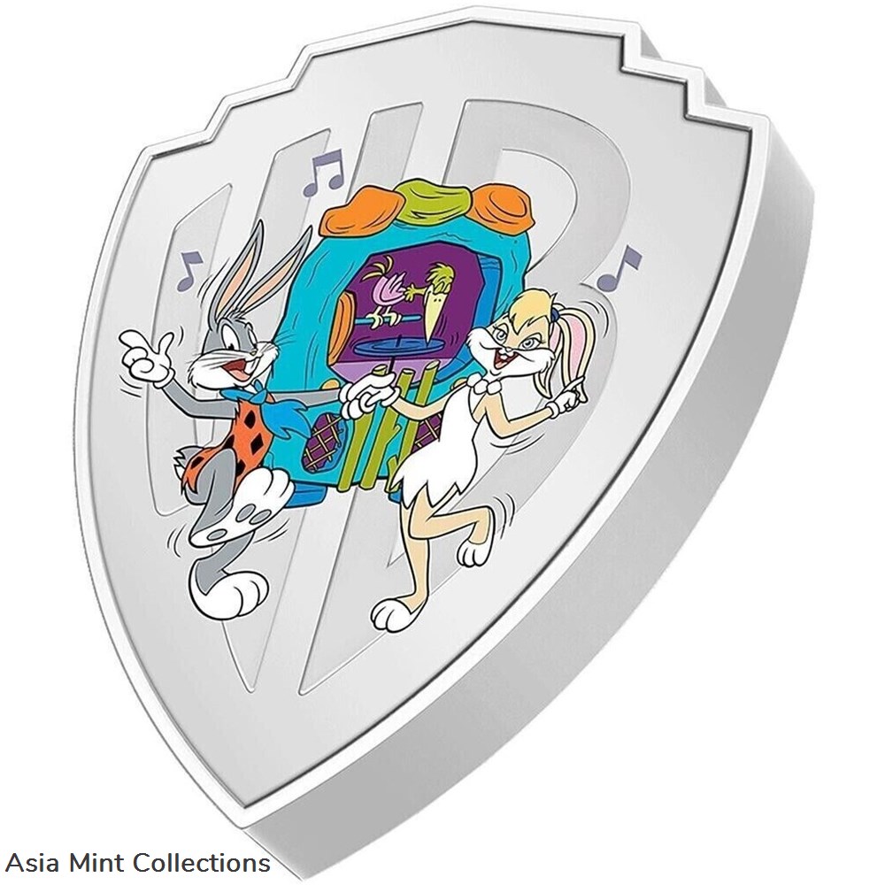 2023 - Looney Tunes™ Mashups (4.) The Flintstones Niue 5 $ 2 OZ Silber PP Box 2 coins ingots bullion silver coin 2023 looney tunes mashups 4 the flintstones niue 5 2 oz silber pp box