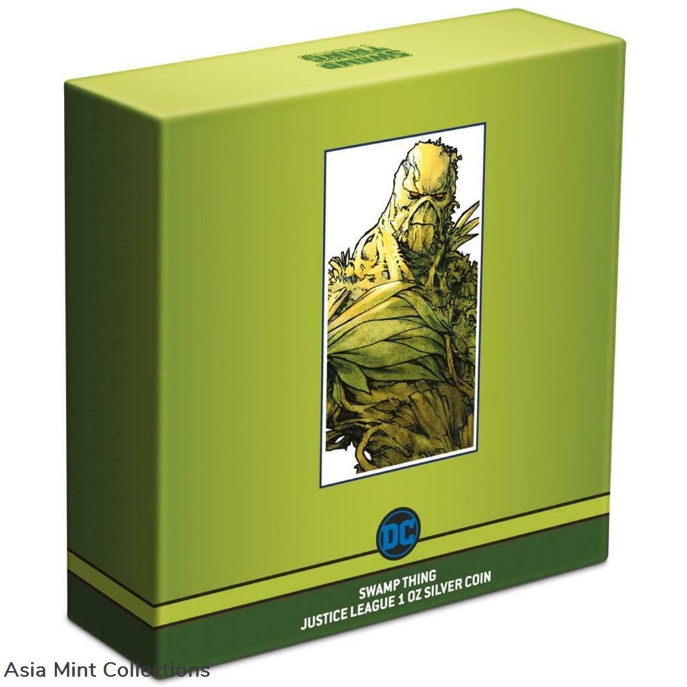 coins ingots bullion 2021 niue dc justice league swamp thing 50th ann 1 oz silver coin