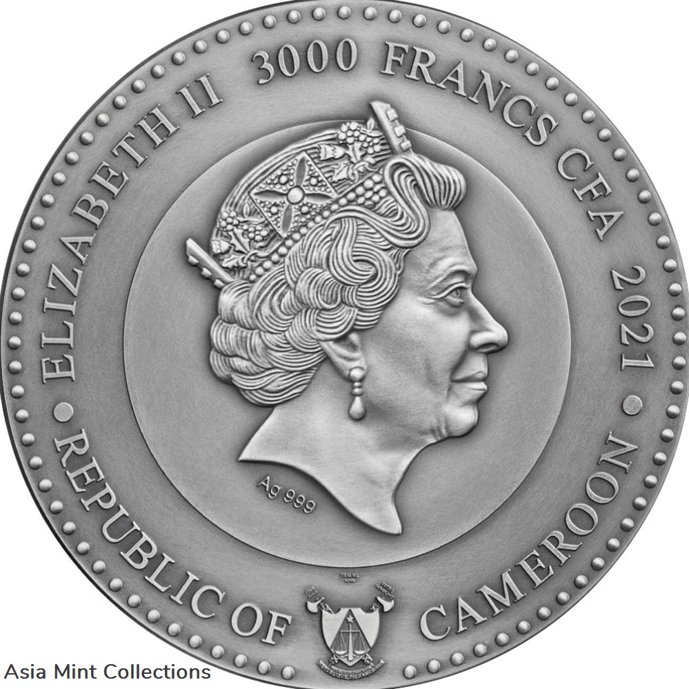 2021 - Jupiter Planets and Gods 3 oz Antique finish Silver Coin CFA 3 coins ingots bullion 2021 jupiter planets and gods 3 oz antique finish silver coin cfa