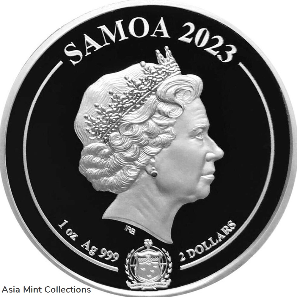 2023 - Golden Eagle 1 oz Silver 999 2 Dollar Samoa PL / Prooflike Silver Coin coins ingots bullion 2023 golden eagle 1 oz silver 999 2 dollar samoa pl prooflike silver coin