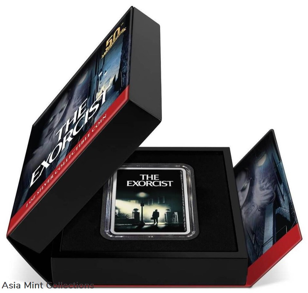 2023 Niue The Exorcist 50th Ann. 1oz Silver Colorized Proof Coin 5 coins ingots bullion 2023 niue the exorcist 50th ann 1oz silver colorized proof coin