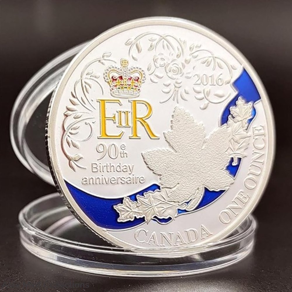coins ingots bullion ingot 2016 canada one ounce silver plated queen elizabeth 90th birthday anniversary