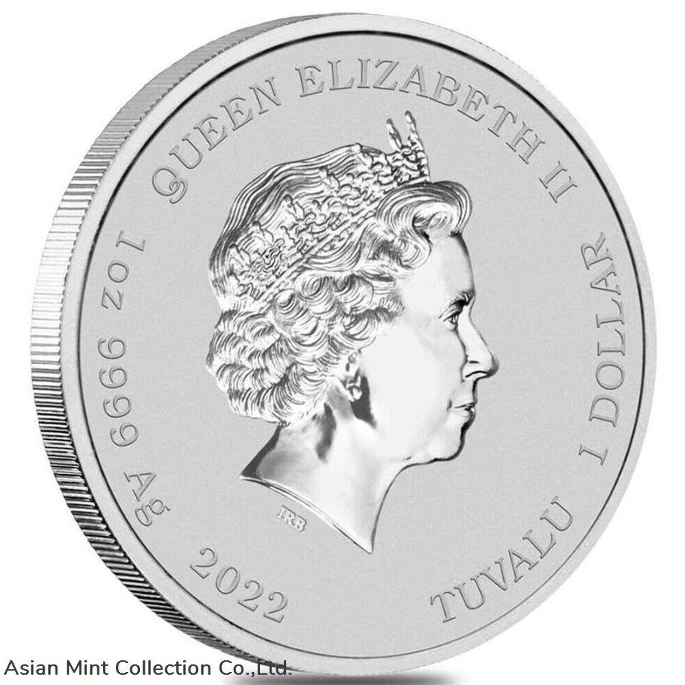 2022 Tuvalu 60 Years of Bond 1oz Silver Colored BU Coin coins ingots bullion 2022 tuvalu 60 years of bond 1oz silver colored bu coin