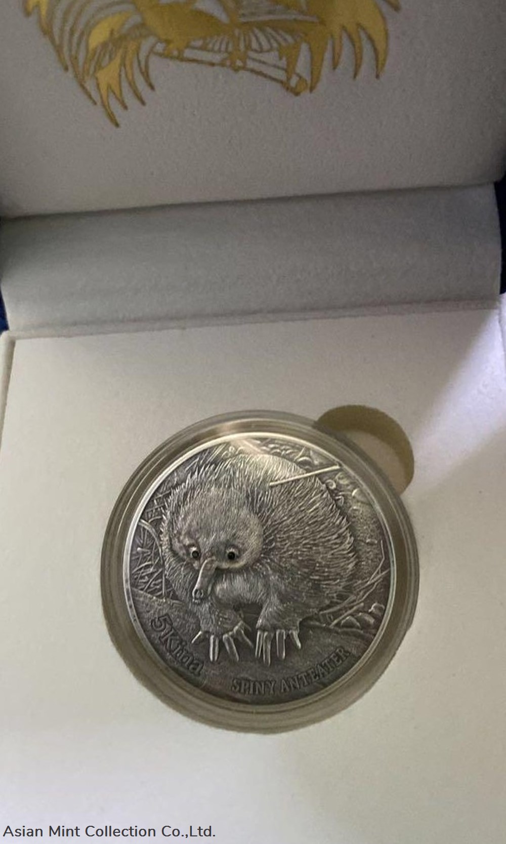 2012 - Spiny Anteater With 0.005 Carat Diamond "Special: eyes with 2 black diamonds" 3 coins ingots bullion silver coin 2012 spiny anteater with 0 005 carat diamond special eyes with 2 black diamonds