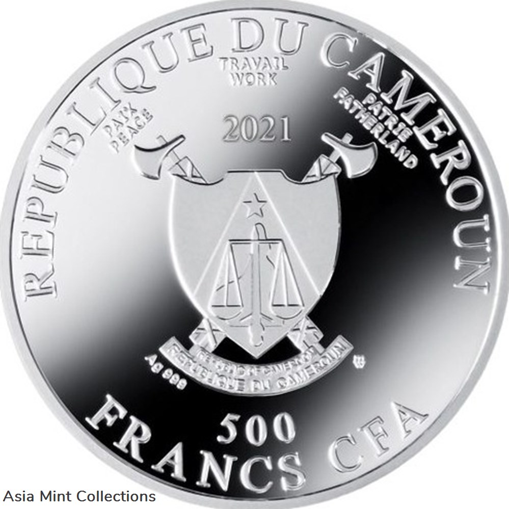 2021 - Wing of a European Roller Albrecht Durer 1/2 oz Silver Coin CFA Cameroon 2 coins ingots bullion 2021 wing of a european roller albrecht durer 1 2 oz silver coin cfa cameroon