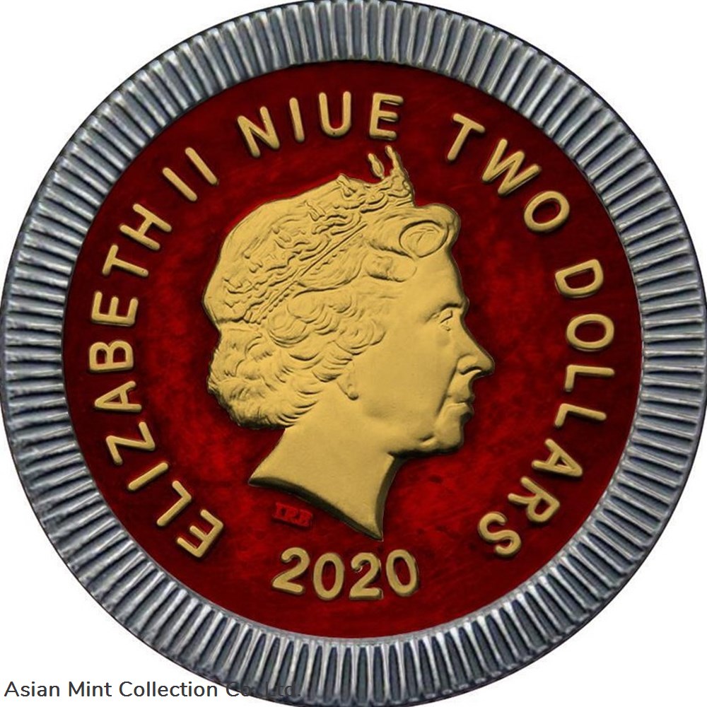 2020 - $2 Athenian Owl - Pallada - 1oz Silver Coin + Swarovski Crystal Niue 2 coins ingots bullion 2020 2 athenian owl pallada 1oz silver coin swarovski crystal niue