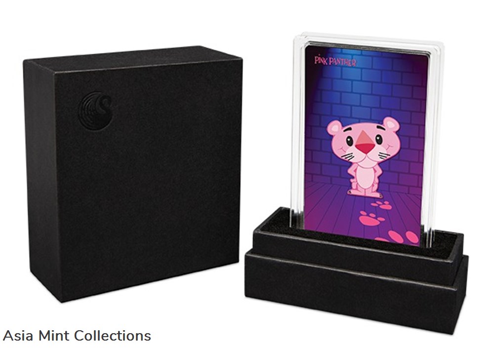 coins ingots bullion 2024 tuvalu pink panther minted mini 1 oz silver coin box coa new mintage 2500