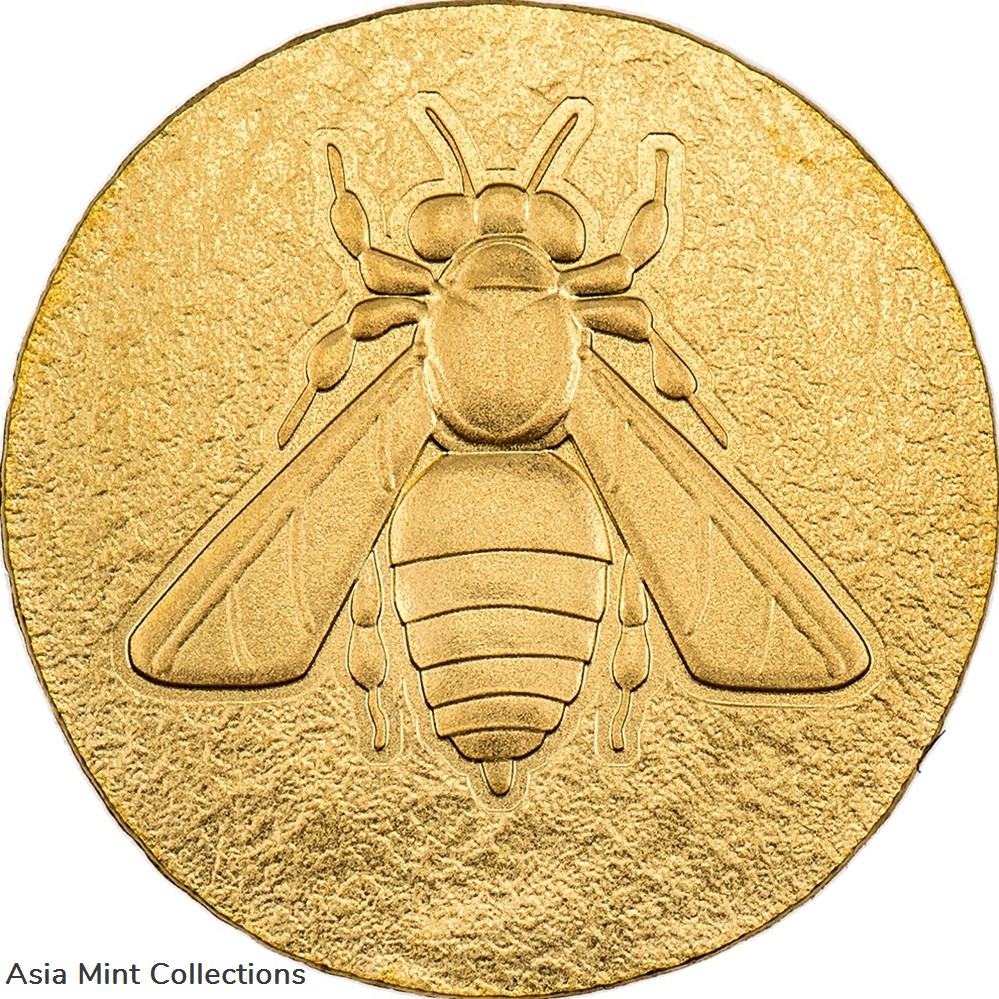 2023 - Cook Islands Honey Bee 0.5 Grams Gold CIT $5 *Silk Finish* coins ingots bullion coin 2023 cook islands honey bee 0 5 grams gold cit 5 silk finish