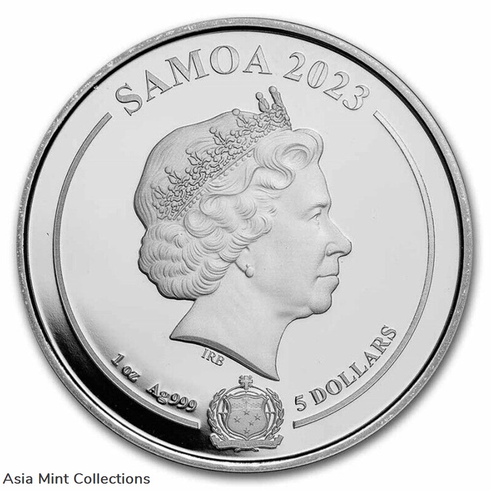 2023 - Batman™ DC Comics™ 1oz Silver Samoa ST/BU Silver Coin 2 coins ingots bullion 2023 batman dc comics 1oz silver samoa st bu silver coin