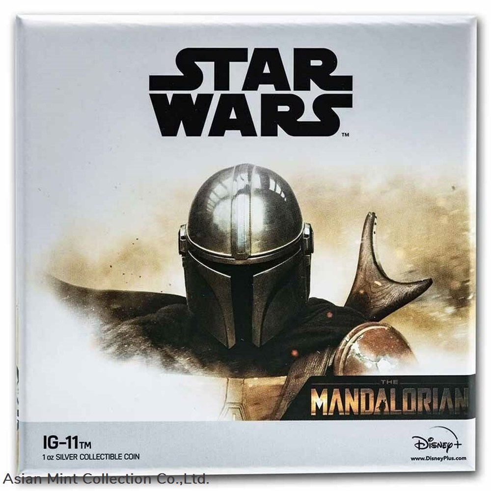 2021 - 1 OZ Silver Proof Coin- Mandalorian Assassin Droid IG-11 3 coins ingots bullion 2021 1 oz silver proof coin mandalorian assassin droid ig 11