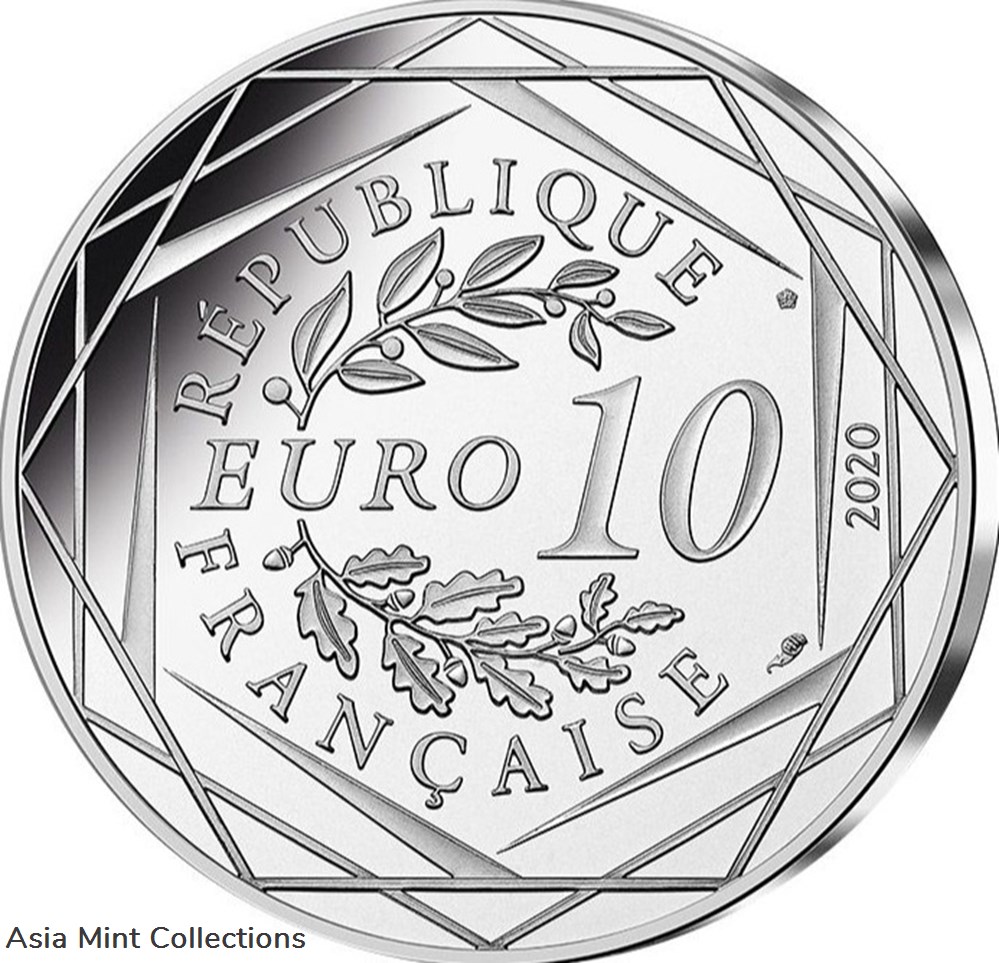 coins ingots bullion 2020 coin of 10 euro silver colorized the postman smurf