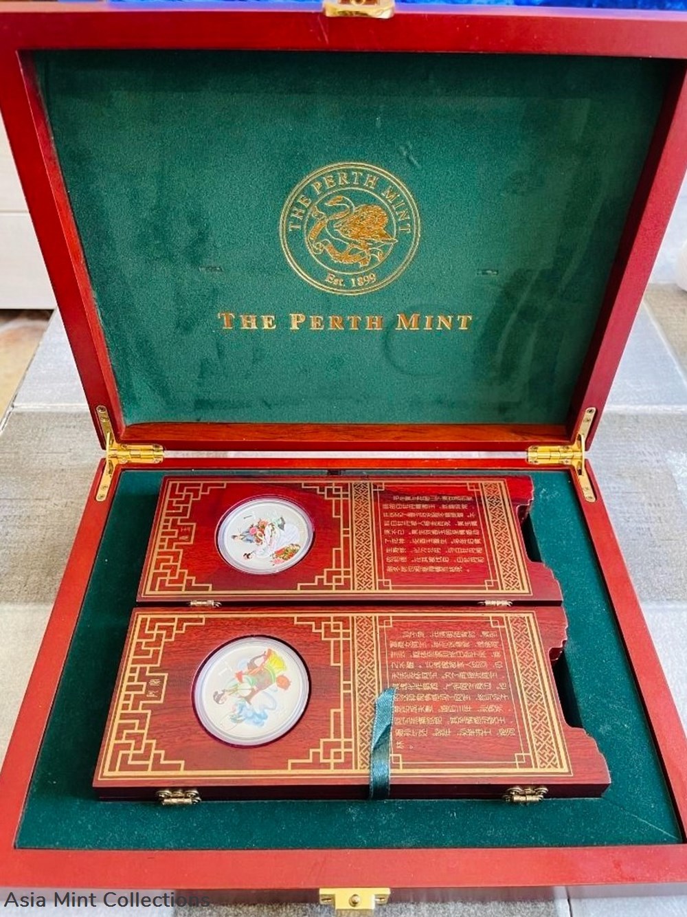 2003 Cook Island-Perth Mint - Chinesse Liao Zhai Story Colorized Silver Coin Sets - 1oz x 4 4 coins ingots bullion 2003 cook island perth mint chinesse liao zhai story colorized silver coin sets 1oz x 4