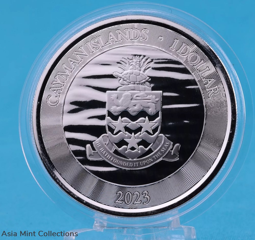2023 - Cayman Islands $1 Loggerhead Turtle 1 Oz Silver 999 Proof Like 5 coins ingots bullion coin 2023 cayman islands 1 loggerhead turtle 1 oz silver 999 proof like