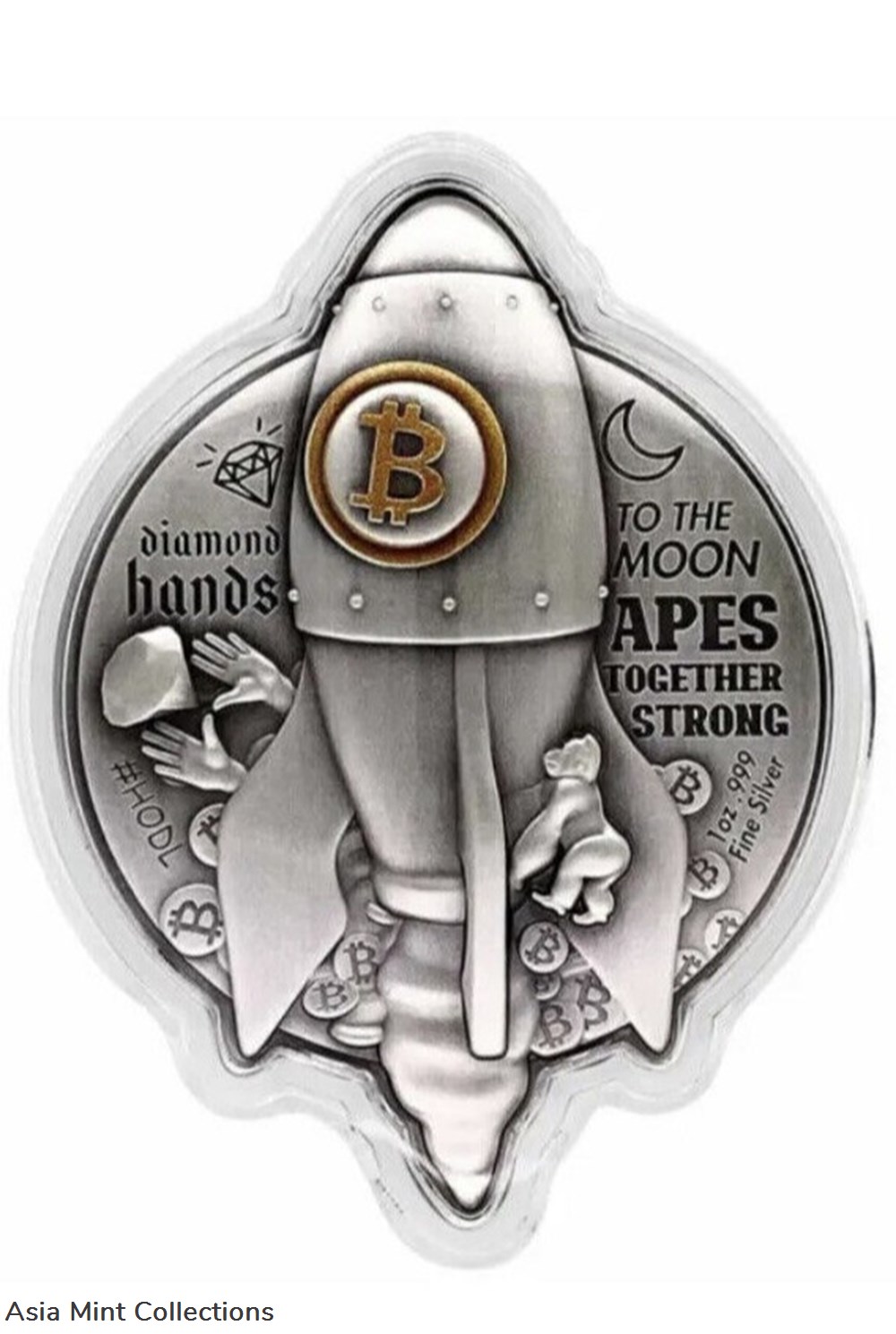 2022 Chad 1 oz Silver Bitcoin Rocket Shaped Antiqued High Relief Coin .999 Fine 2 coins ingots bullion 2022 chad 1 oz silver bitcoin rocket shaped antiqued high relief coin 999 fine