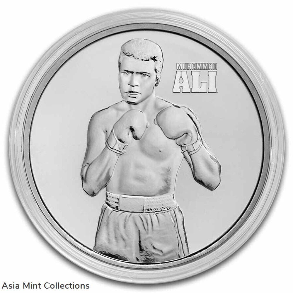 2023 - Muhammad Ali 1 Oz Niue $2 Silver Coin ST/BU 3 coins ingots bullion 2023 muhammad ali 1 oz niue 2 silver coin st bu