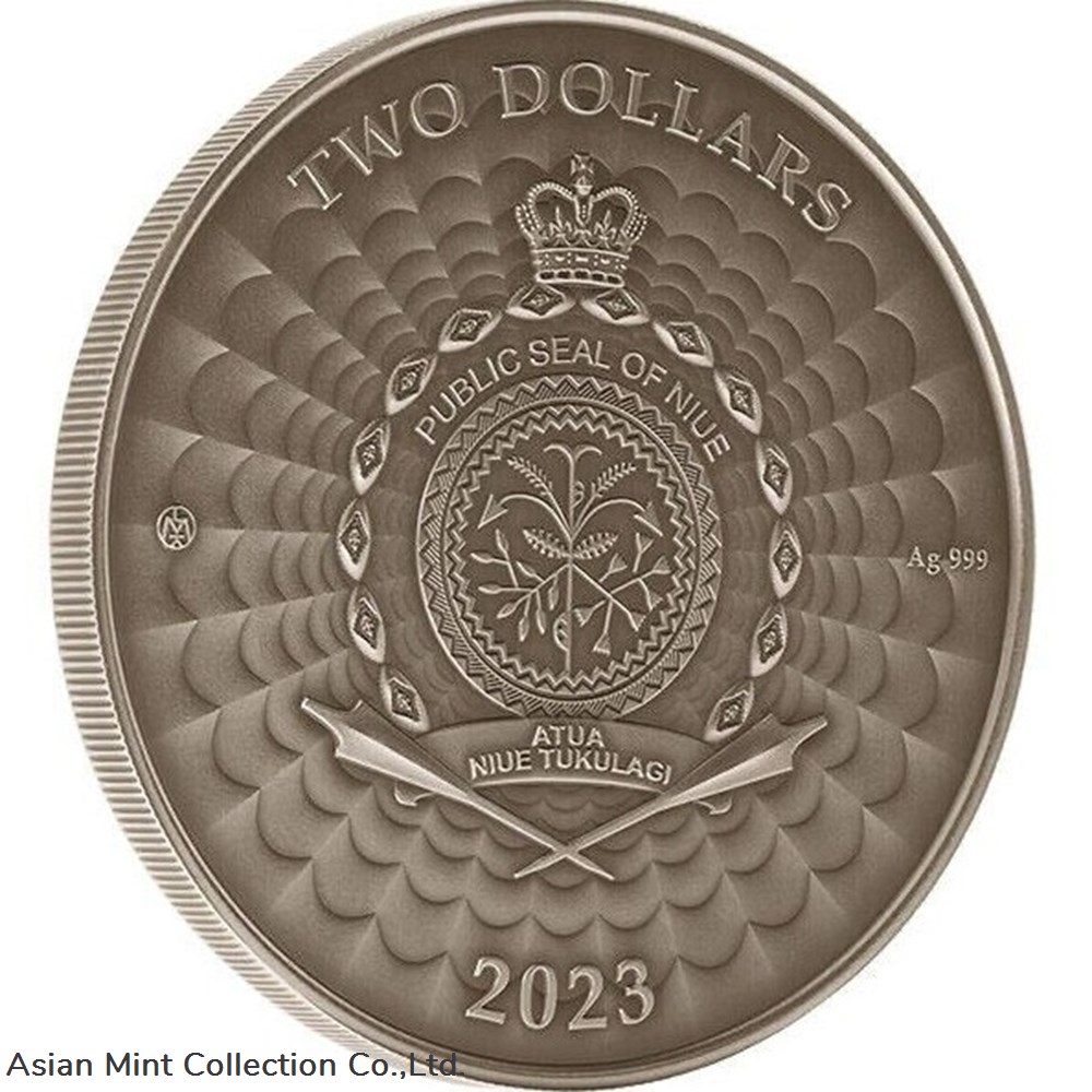 2023 - Rolling Calf World of Cryptids 1 oz Antique Finish Silver Coin 2$ Niue 2 coins ingots bullion 2023 rolling calf world of cryptids 1 oz antique finish silver coin 2 niue