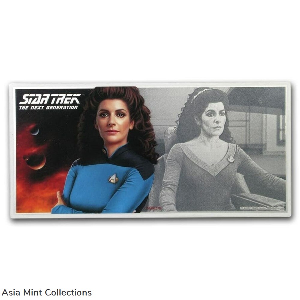 figurines series 2019 niue silver proof note the next generation star trek deanna troi