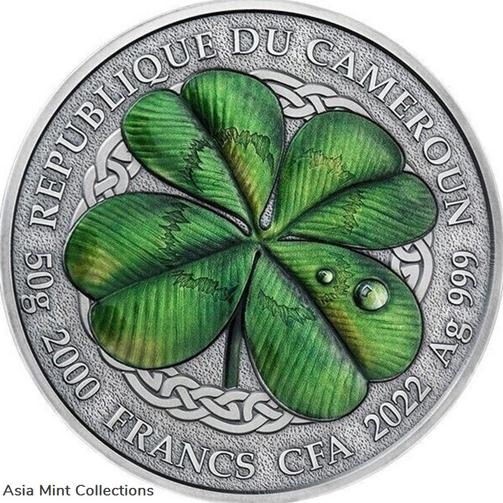 coins ingots bullion 2022 keep your luck 50 g antique finish silver coin 2000 francs cfa cameroun