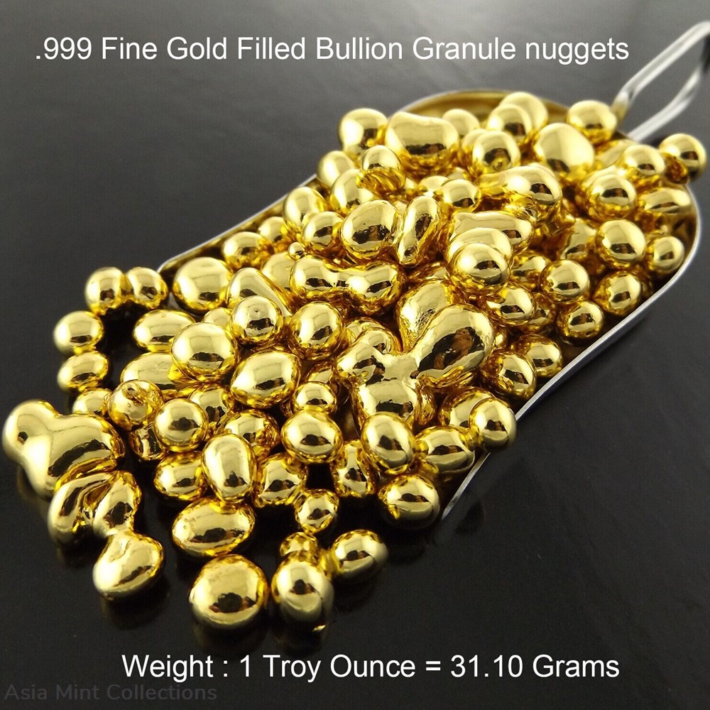 1 Troy Ounce Oz .999 Gold Filled Bullion Solid Granules Recovery Scrap 31.1grams coins ingots ingot 1 troy ounce oz 999 gold filled bullion solid granules recovery scrap 31 1grams